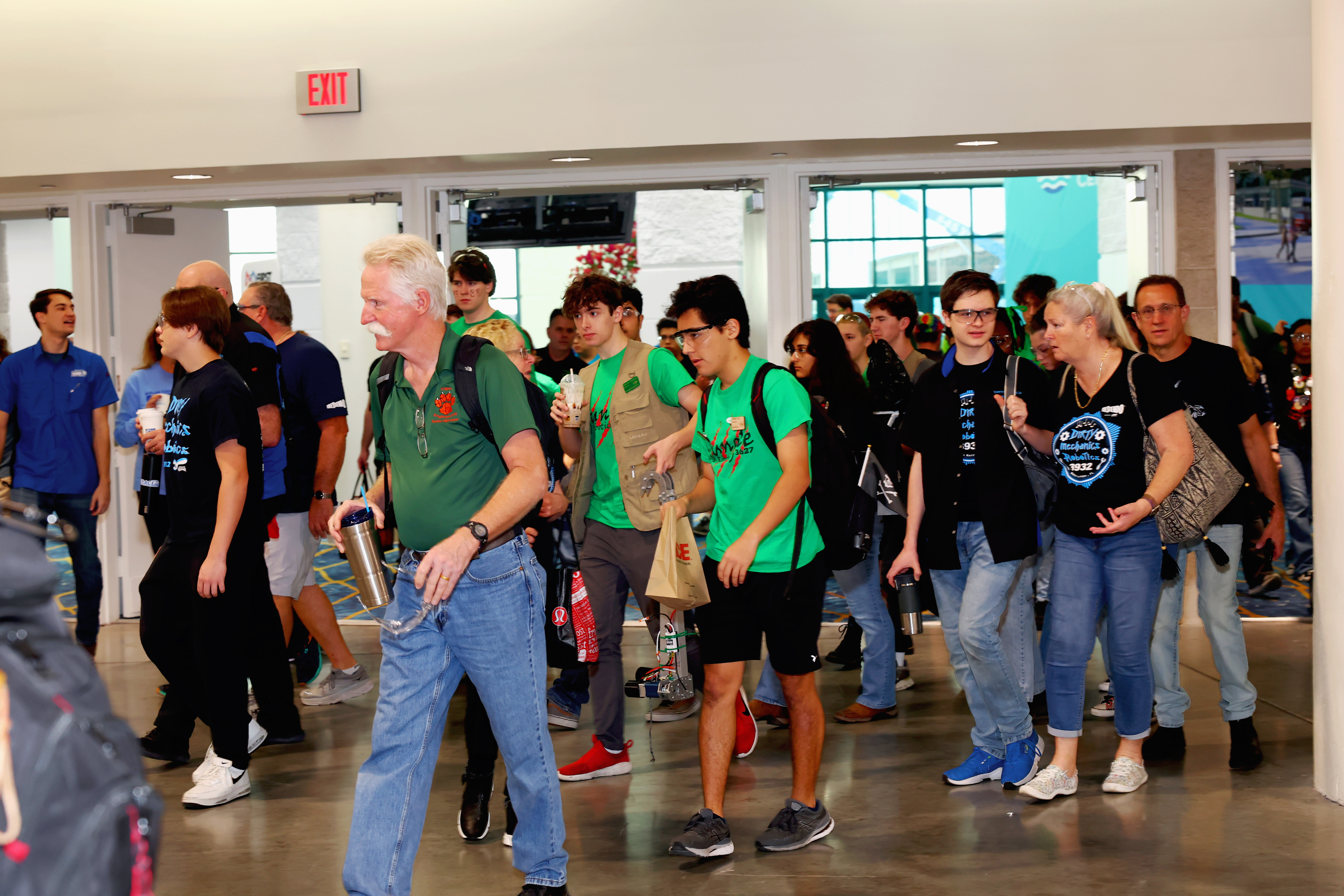 Crowd entering the event